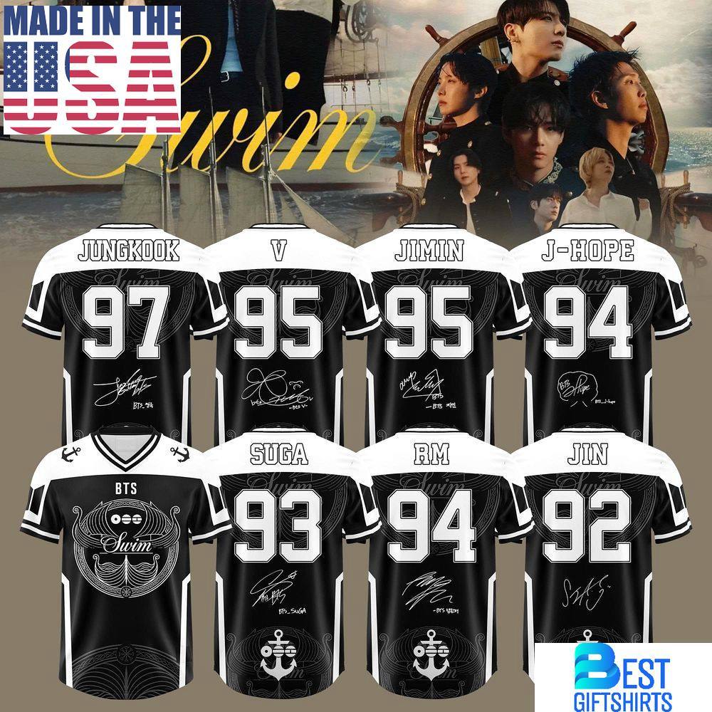 BTS Swim Arirang Album Mixed 2026 Mesh Jersey, Gift For Fans