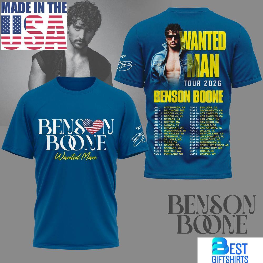 Benson Boone Wanted Man Tour 2026 Shirt, Gifts For Fans - best
