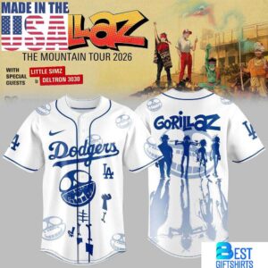 Los Angeles Dodgers x Gorillaz 2026 The Mountain Tour Baseball