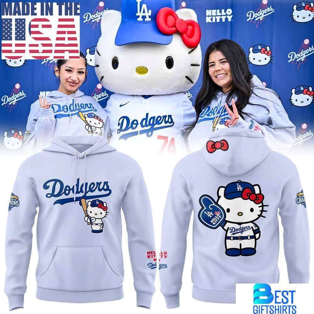 【2個売り】Hello Kitty Dodgers フード付きパーカー Los Angeles Dodgers x Hello Kitty 2026 Special Hoodie, Zip Hoodie
