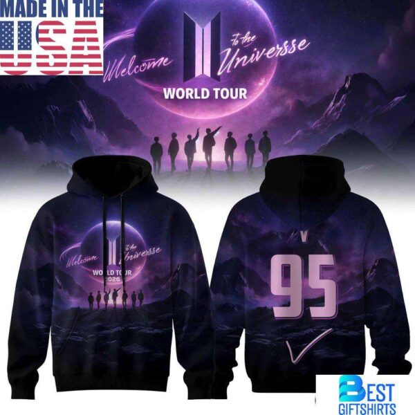 BTS WORLD TOUR パーカー 2026 BTS World Tour Welcome To The Universe Limited Hoodie, Zip
