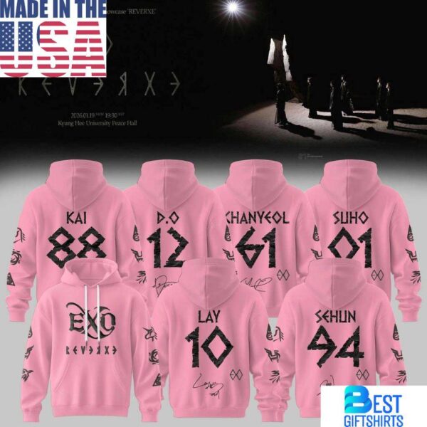 EXO REVERXE　中華 ポップアップ パーカー EXO Comeback 2026 The 8th Album Reverxe Hoodie, Gifts For Fans